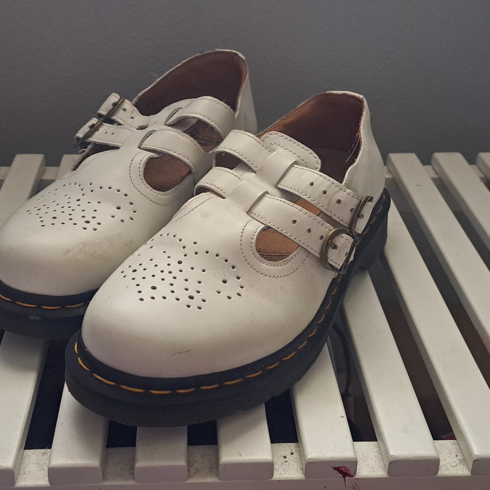 Dr. Martens Off-White Mary Jane Shoes